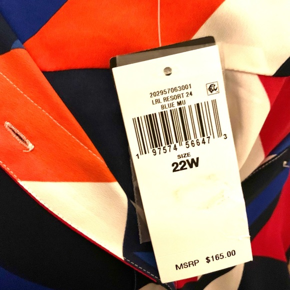 Lauren Ralph Lauren Multicolor Abstract Long Sleeve Dress - Picture 9 of 10